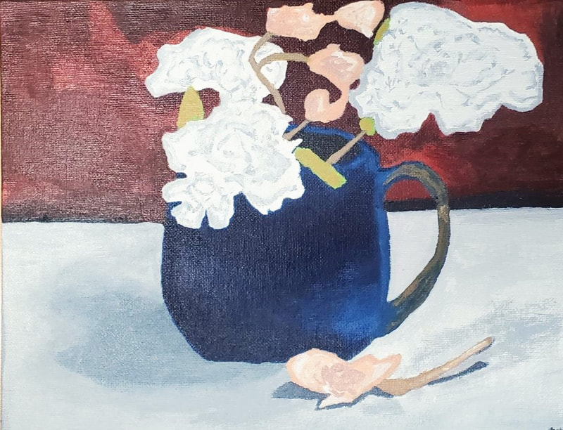 Still life painting completed by a high school student.  