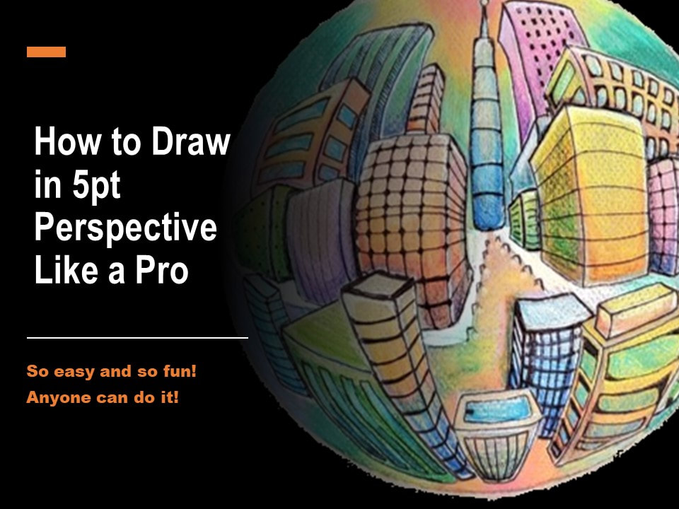 How to draw in 5 point perspective like a pro - title page.