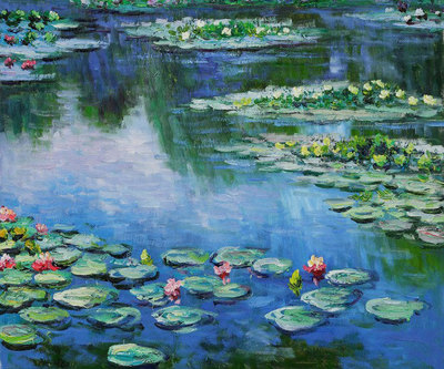 Monet Painting water lilies 