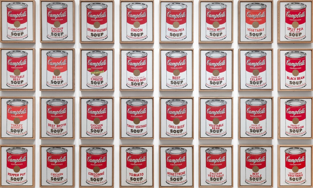 Soup cans, lots of soup cans 