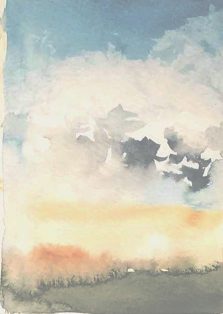 Watercolor clouds 