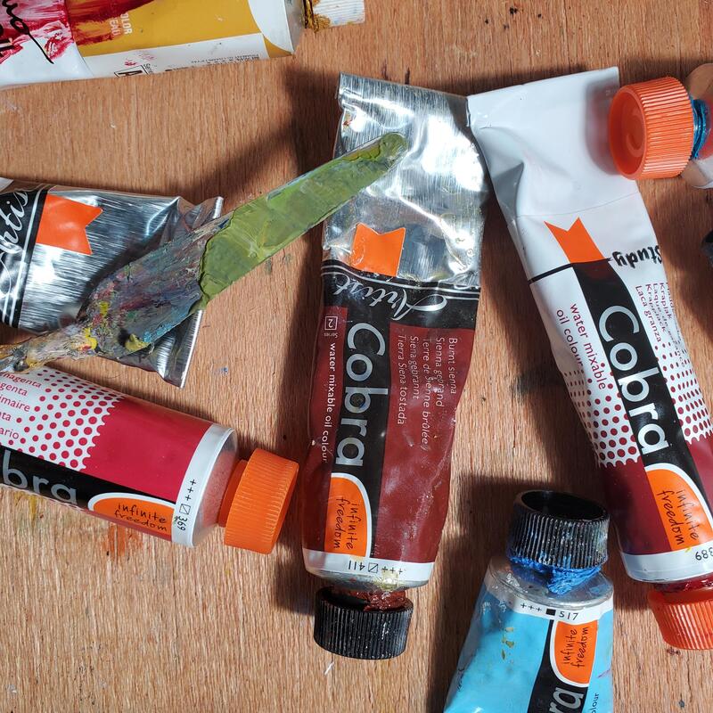 photo of paint tubes 