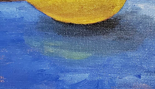 Lemon painting table foreground