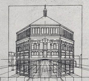 Architectural rendering by Bruneleschi
