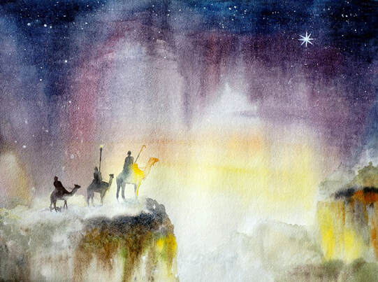 Watercolor illustration for The Bright Star Children's book