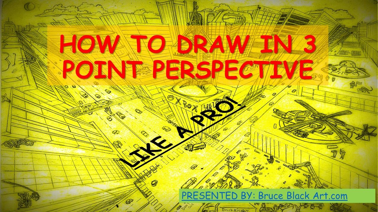 How to draw in five-point perspective like a Pro! Cityscape in colored pencil.  